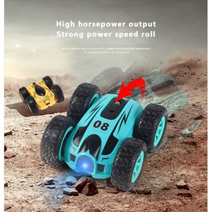  ماشین کنترلی چرخشی 360 درجه آبی Car 360 Degree Flip Remote Control Cars مقیاس 1:32_اسباب بازی
